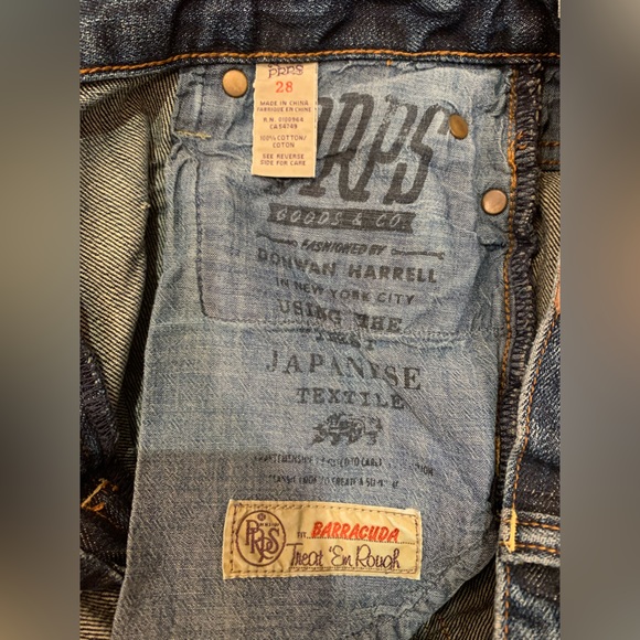 PRPS goods and Co. Denim Jeans - Barracuda Button Fly Straight Leg - Size 28” - Picture 5 of 5
